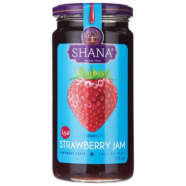 مربا توت فرنگی شانا مقدار 570 گرم، Shana Strawberry Jam 570gr