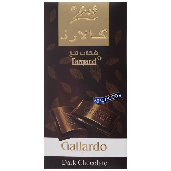 شکلات تلخ 60 درصد فرمند سری گالارد مقدار 100گرم، Farmand Gallardo Cocoa 60 Percent 100gr