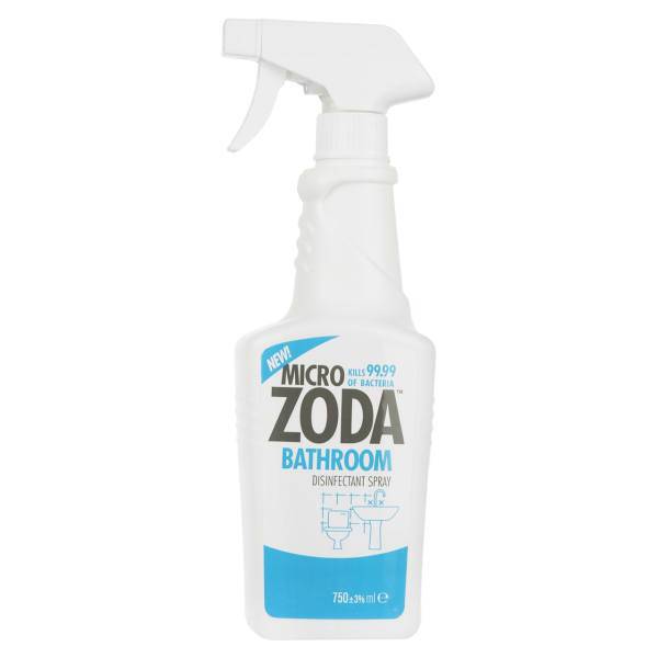 اسپری ضدعفونی کننده سرویس بهداشتی میکروزدا مدل Bathroom Disinfectant حجم 750 میلی‌ لیتر، Micro Zoda Bathroom Disinfectant Spray 750ml