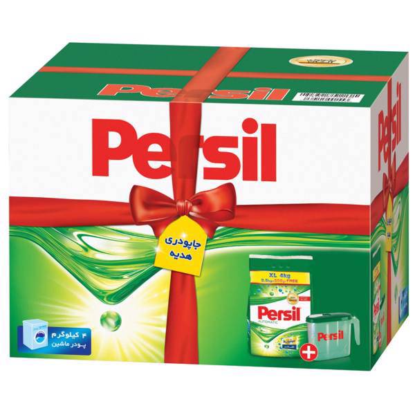 پودر ماشین لباسشویی پرسیل مدل Million بسته 4 کیلوگرمی و جاپودری هدیه، Persil Million Washing Machine Powder 4Kg Plus Powder Holder