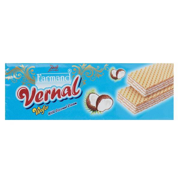 ویفر با کرم نارگیل فرمند مقدار 190 گرم، Farmand Wafer With Coconut Cream 190gr