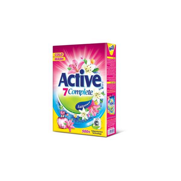 پودر ماشین لباسشویی اکتیو بسته آبی 500 گرمی، Active Washing Machine Powder Pink 500g