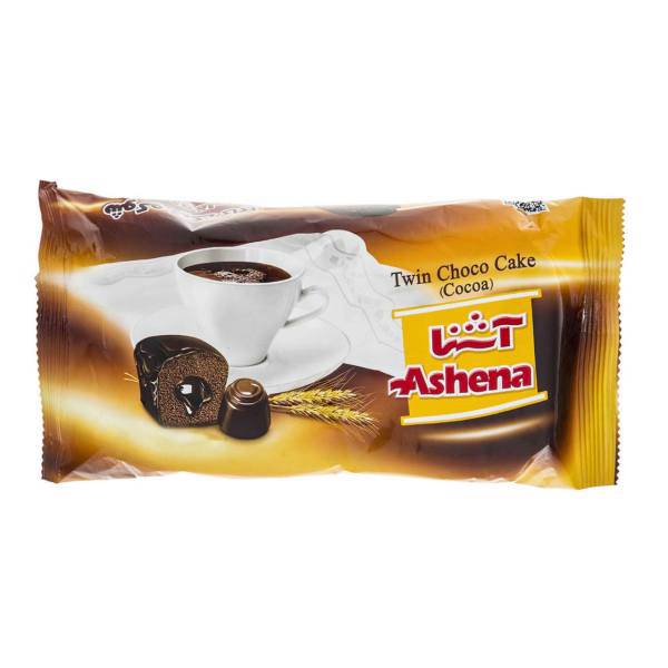 شوکو کیک کاکائویی دوقلو آشنا مقدار 85 گرم، Ashena Cocoa Twin Choco Cake 85gr