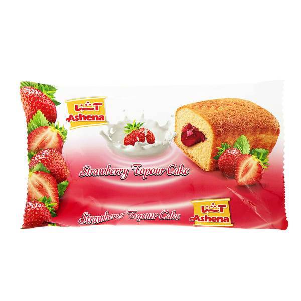 کیک توپر توت فرنگی آشنا مقدار 35 گرم، Ashena Strawberry Topour Cake 35gr