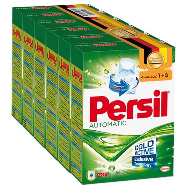 پودر ماشین لباسشویی پرسیل بسته 500 گرمی بسته 1+5 عددی، Persil Washing Machine Powder 500g Pack Of 5+1