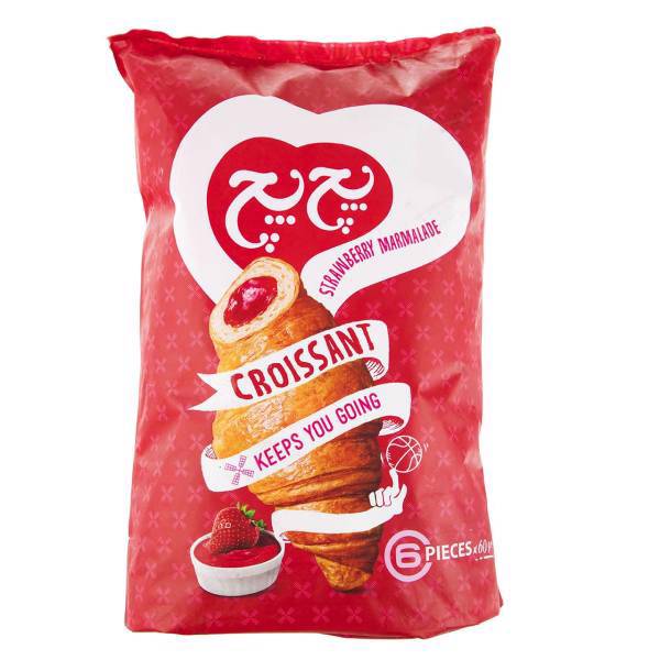 کروسان توت فرنگی پچ پچ مقدار 60 گرم بسته 6 عددی، Pech Pech Strawberry Croissant 60gr Pack Of 6