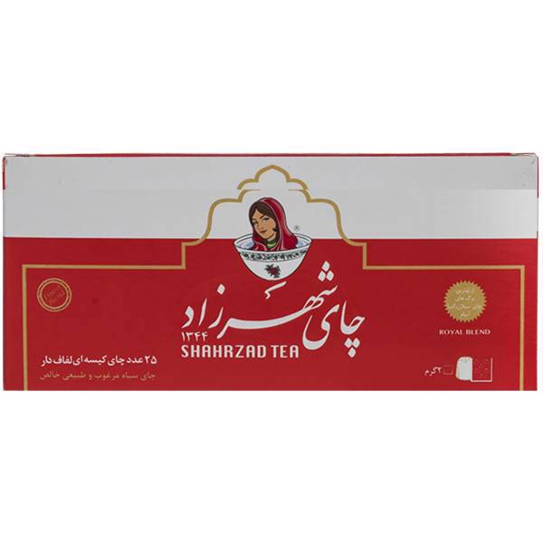 چای کیسه ای شهرزاد مدل Royal بسته 25 عددی، Shahrzad Royal Tea Bag Pack of 25