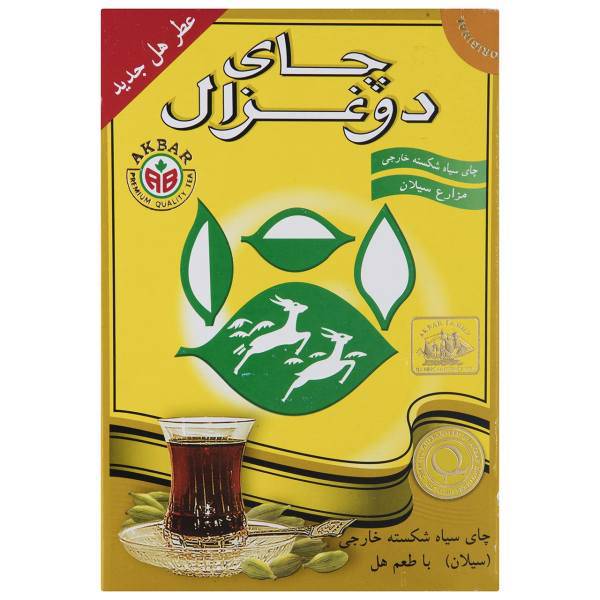 چای دو غزال با طعم هل بسته 500 گرمی، Do Ghazal Cardamom Flavored Tea 500 gr