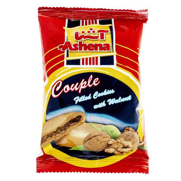 کلوچه دوقلو گردویی آشنا مقدار 70 گرم، Ashena Couple Walnut Filled Cookies70gr