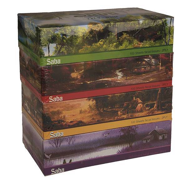 دستمال کاغذی صبا 100 برگ مدل Four Seasons - بسته 4 عددی، Saba Four Seasons Tissue Paper 100pcs - Pack Of 4