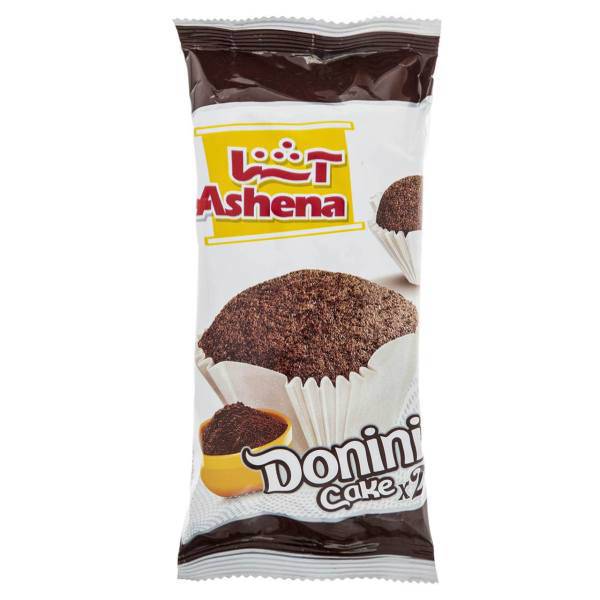 کیک دونینی دوقلو کاکائویی آشنا مقدار 60 گرم، Ashena Cocoa Twin Donini Cake 60gr