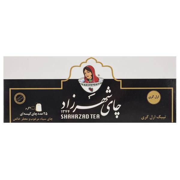 چای کیسه ای شهرزاد مدل Earl Grey بسته 25 عددی، Shahrzad Earl Grey Tea Bag Pack of 25