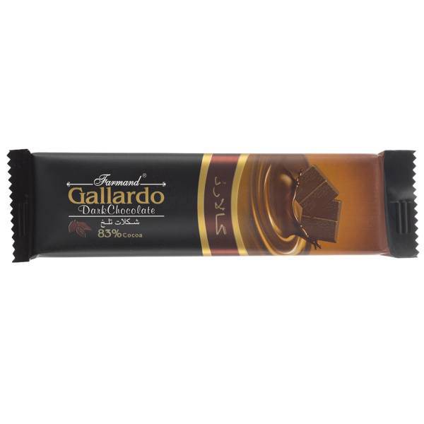 شکلات تلخ 83 درصد فرمند سری گالارد مقدار 23گرم، Farmand Gallardo 83 Percent Dark Chocolate 23gr