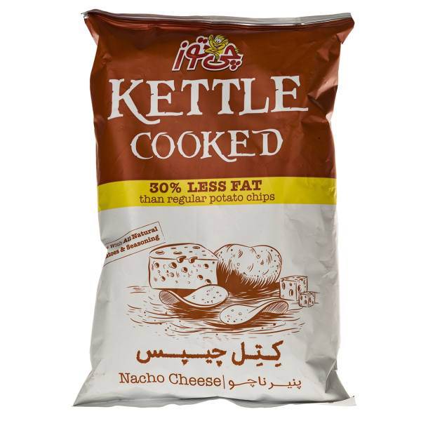 کتل چیپس با طعم پنیر ناچو چی توز مقدار 125 گرم، Cheetoz Nacho Cheese Kettle Chips 125gr