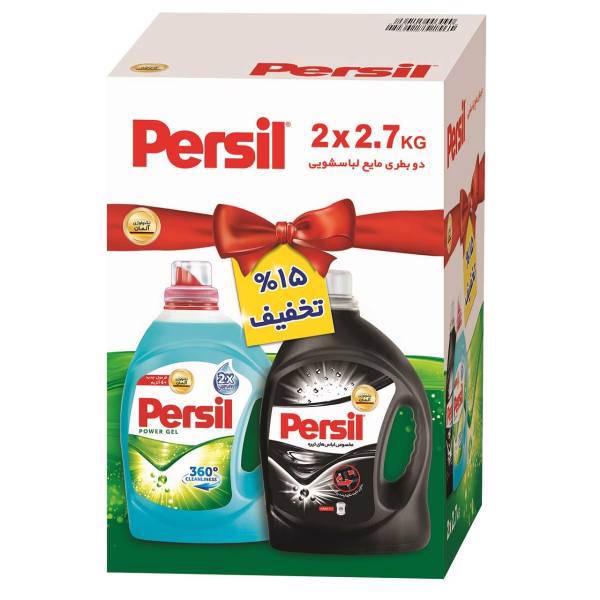 پک مایع لباسشویی پرسیل سری 360Degree Cleanliness and Black بسته 2 عددی، Persil 360Degree Cleanliness and Black Clothes Washing Mashin Liquid Pack Of 2