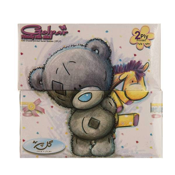 دستمال کاغذی گل پر مدل Little Bear - بسته 2 عددی، Golpar Little Bear Tissue Paper - Pack Of 2