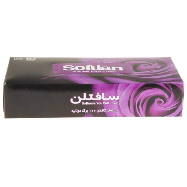 دستمال کاغذی 100 برگ سافتلن مدل Violet، Softlan Violet 100 Paper Tissues