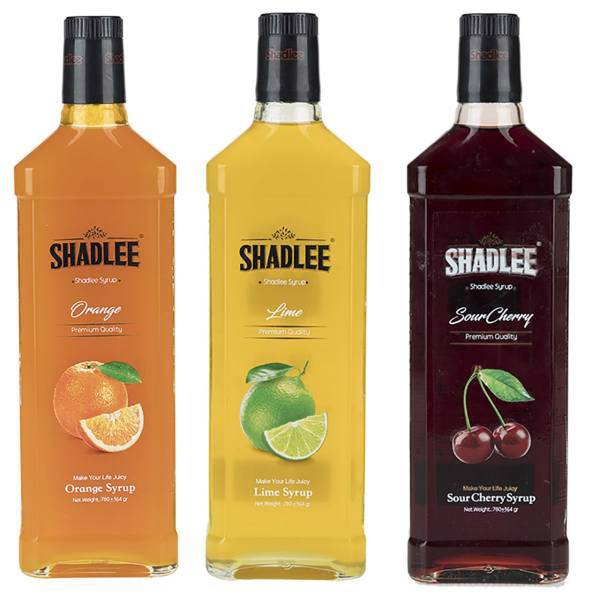 شربت شادلی بسته 3 عددی مقدار 0.6 لیتر، Shadlee Syrup Pack Of 3 0.6L