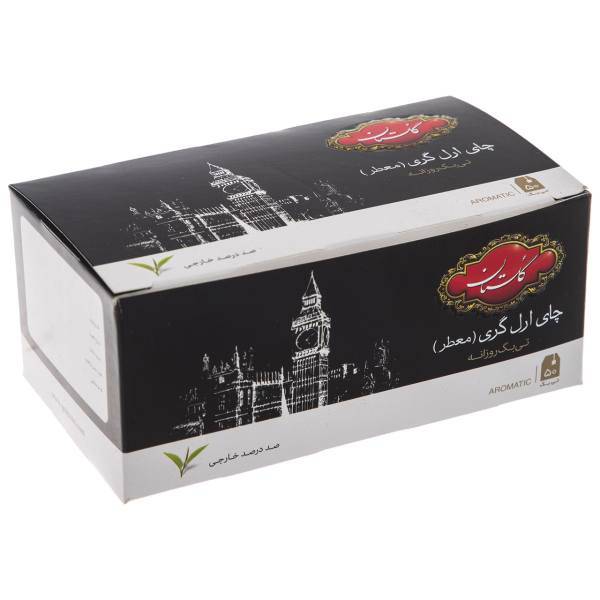 چای سیاه کیسه ای گلستان مدل ارل گری معطر بسته 50 عددی، Golestan Earl Grey Aromatic Black Tea Pack of 50