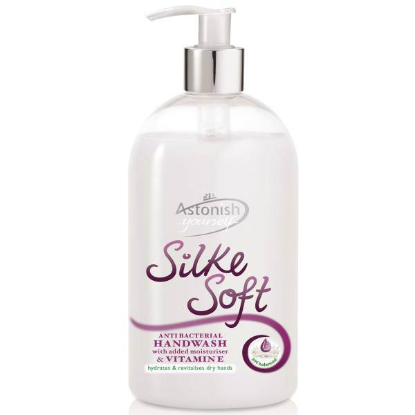 مایه دستشویی آنتی باکتریال استونیش مدل Silk Soft حجم 500 میلی لیتر، Astonish Silk Soft Anti Bacterial Hand Wash Liquid 500ml