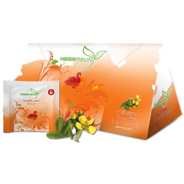 دمنوش گیاهی هرباسان مدل سنا بسته 20 عددی، Herbasun Senna Herbal Tea Pack of 20