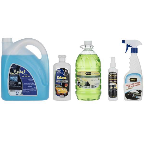 مجموعه مواد شوینده خودرو ایدرا مدل 07 بسته 9 عددی، Idra 07 Car Cleaner Pack Of 9