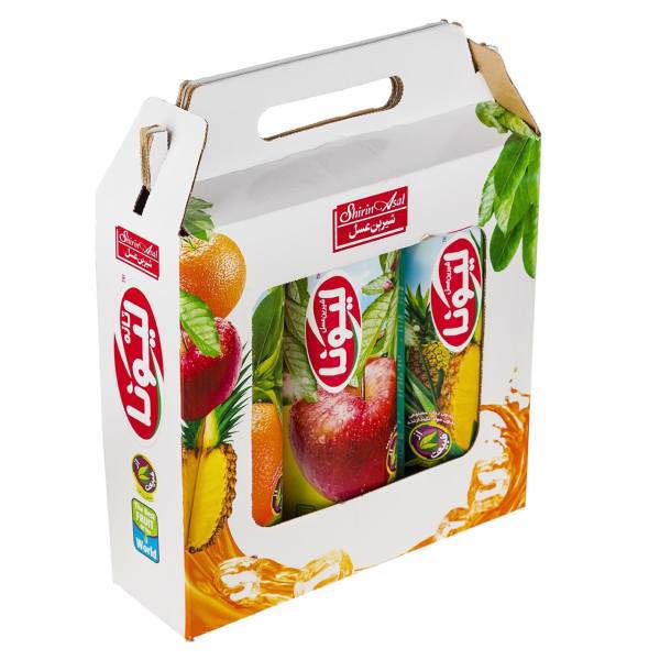 آبمیوه با سه طعم سیب و پرتقال و آناناس لیونا بسته سه عددی، Liona 3 Flavor Apple Orange Pineapple Juice Pack Of 3