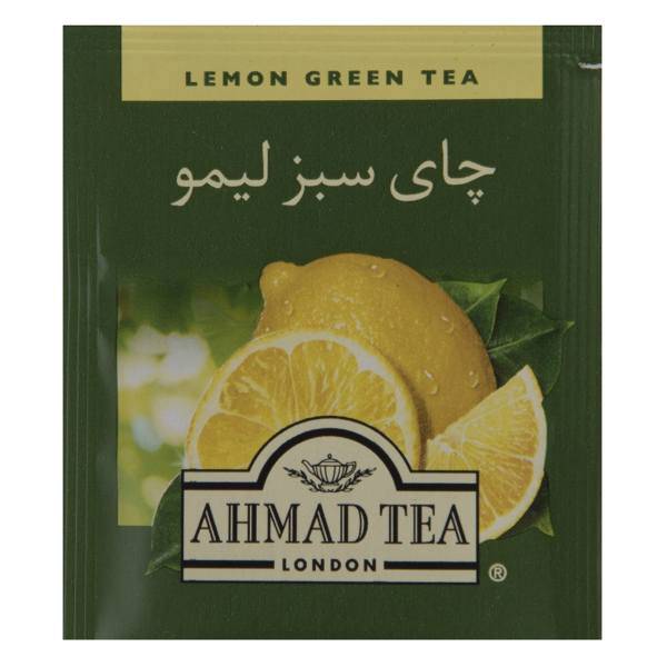 چای سبز کیسه ای احمد با طعم لیمو بسته 25 عددی، Ahmad Lemon Flavored Green Tea Bag Pack of 25