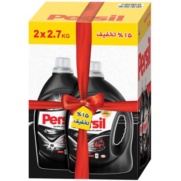 پک مایع لباسشویی پرسیل مخصوص لباس های تیره حجم 2.7 کیلوگرمی بسته دو عددی، Persil Black Wash Washing Liquid 2.7 kg Pack Of 2