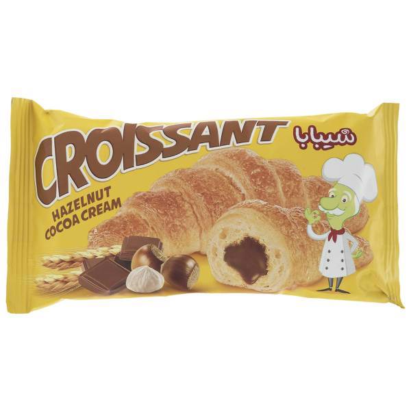 کروسان کرم کاکائو فندقی شیبابا مقدار 50 گرم، Shibaba Hazelnut Cocoa Cream Croissant 50gr