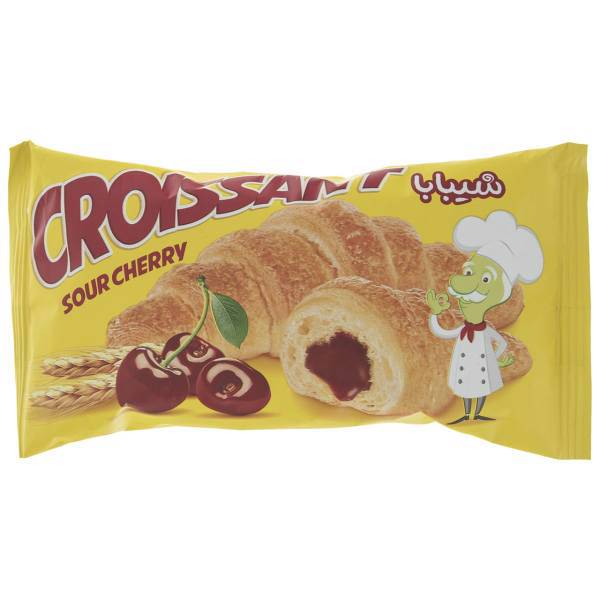 کروسان آلبالویی شیبابا مقدار 50 گرم، Shibaba Sour Cherry Croissant 50gr