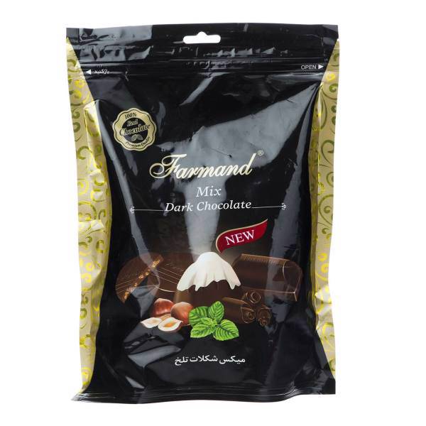 شکلات میکس تلخ فرمند مقدار 500 گرم، Farmand Mix Dark Chocolate 500gr