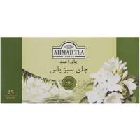 چای سبز کیسه ای احمد با طعم گل یاس بسته 25 عددی Ahmad Jasmine Flavored Green Tea Bag Pack of 25