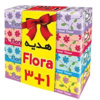 دستمال کاغذی 200 برگ فلورا بسته 4 عددی Flora 200 Paper Tissues Pack Of 4