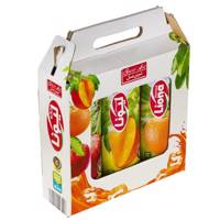 آبمیوه و نکتار سیب پرتقال انبه لیونا بسته 3 عددی Liona 3 Flavor Apple Orange Mango Juice Pack Of 3