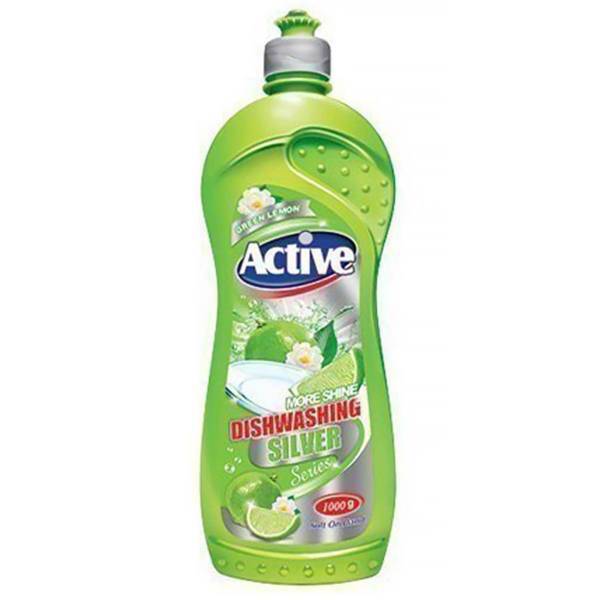 مایع ظرفشویی سبز اکتیو مقدار 1000 گرم، Active Dishwasher Liquid Green 1000g