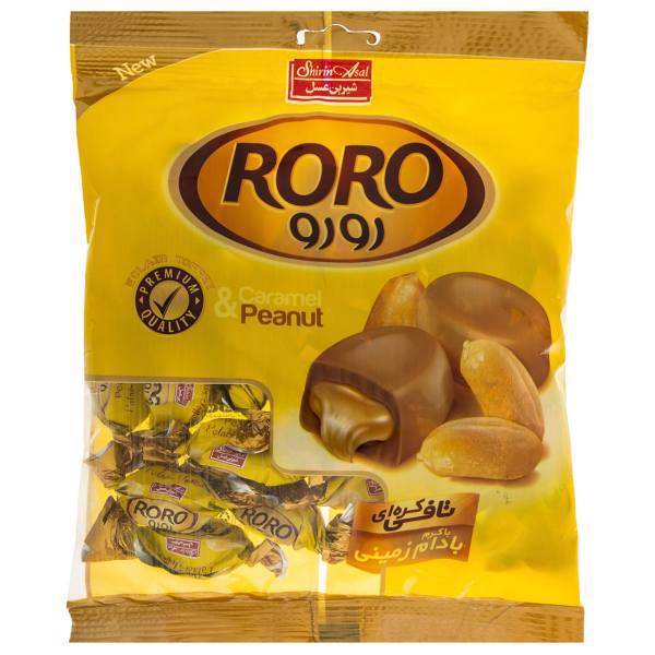 تافی کره ای با کرم بادام زمینی رورو مقدار 180 گرم، Roro Caramel And Peanut Toffe 180gr