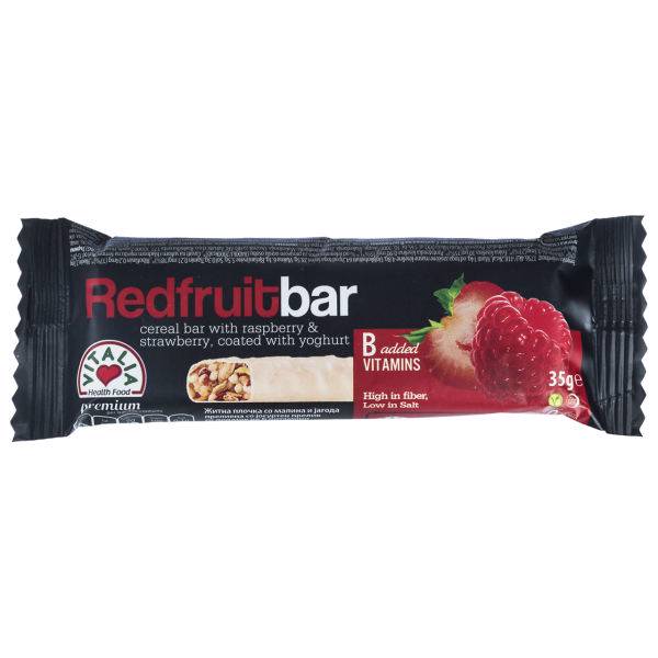 تافی غلات میوه های قرمز ویتالیا مقدار 35 گرم، Vitalia Cereal bar with Raspberry and Strawberry 35gr