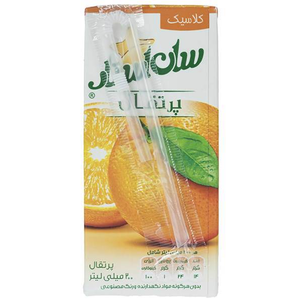 نوشیدنی پرتقال سان استار حجم 0.2 لیتر، Sunstar Orange Juice 0.2lit