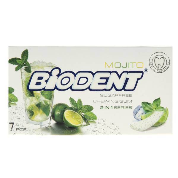 آدامس مینی استیک بدون شکر با طعم موهیتو بایودنت، Biodent Mojito Flavored Sugar Free Chewing Gum