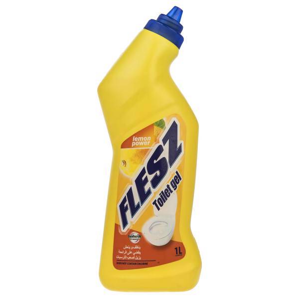 ژل جرم گیر توالت فلتز مدل Lemon Power حجم 1000 میلی لیتر، Flesz Lemon Power Toilet Cleaner Gel 1000ml