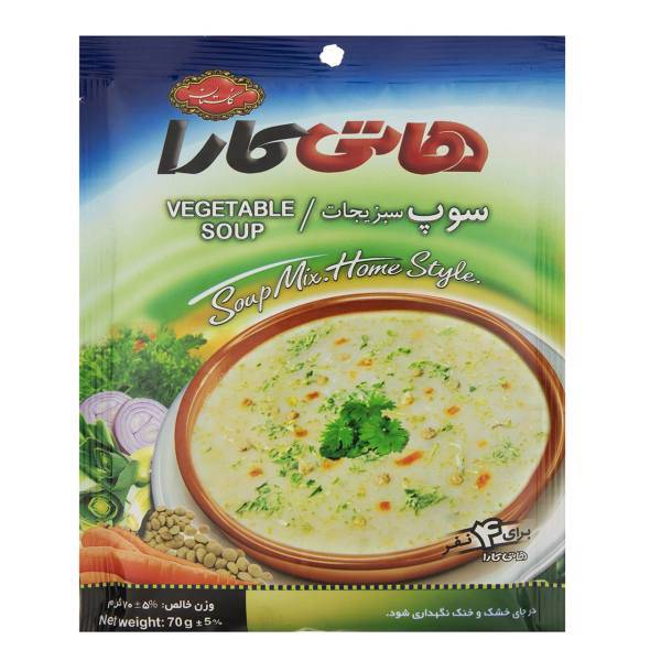 سوپ نیمه آماده سبزیجات هاتی کارا مقدار 70 گرم، Hoti Kara Vegetable Soup 70 gr