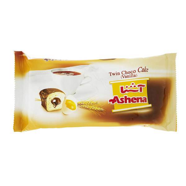 شوکو کیک وانیلی دوقلو آشنا مقدار 85 گرم، Ashena Vanilla Twin Choco Cake 85gr