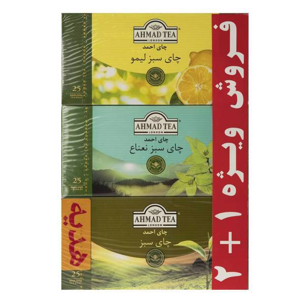 چای سبز کیسه‌ای احمد مدل Green پک 75 عددی، Ahmad Green Tea Bag Pack Of 75