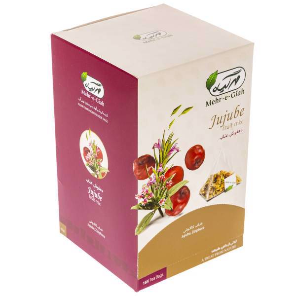 دمنوش میوه ای عناب مهر گیاه بسته 18 عددی، Mehre Giah Jujube Fruit Tea Pack of 18