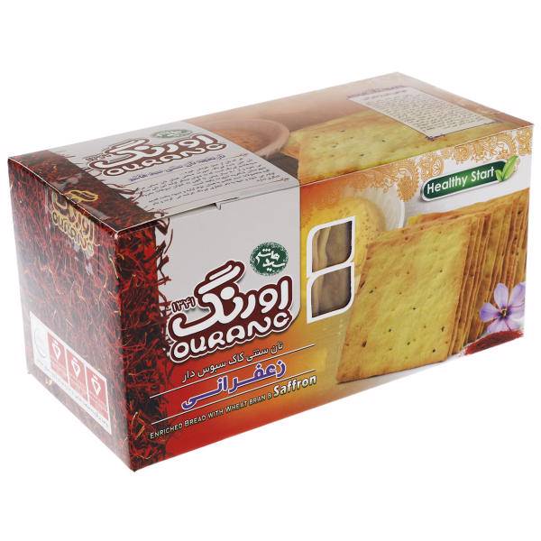 نان سنتی کاک سبوس دار زعفرانی اورنگ مقدار 450 گرم، Ourang Enriched Bread With Wheat Bran And Saffron 450 gr