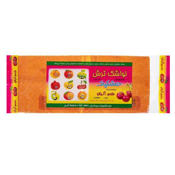 لواشک آلبالو و سیب خشکپاک مقدار 90 گرم، Khoshpak Cherry And Apple Fruit Roll 90gr