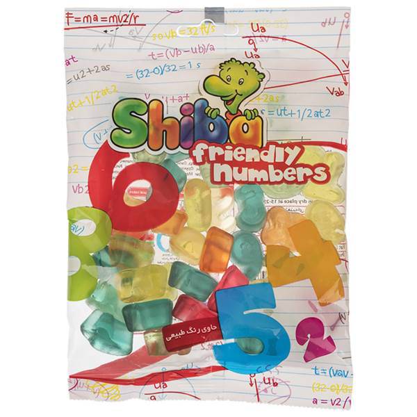 پاستیل میوه ای شیبا مدل Friendly Numbers مقدار 180 گرم، Shiba Friendly Numbers fruit Jelly Gum 180gr