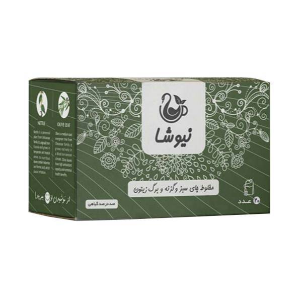 دمنوش مخلوط چای سبز نیوشا مدل Nettle And Olive Leaf