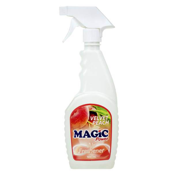 خوشبو کننده هوا مجیک پاور مدل Velvet Peach حجم 500 میلی لیتر، Magic Power Velvet Peach Air Freshener 500ml